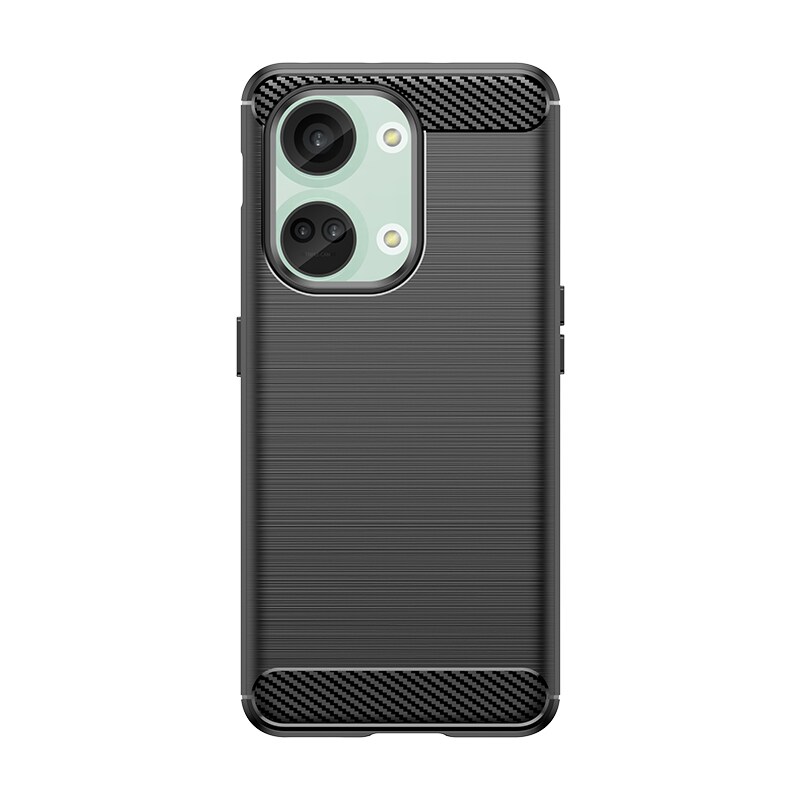 Carbon Case silikonetui for OnePlus Ace 2V/OnePlus Nord 3 - svart