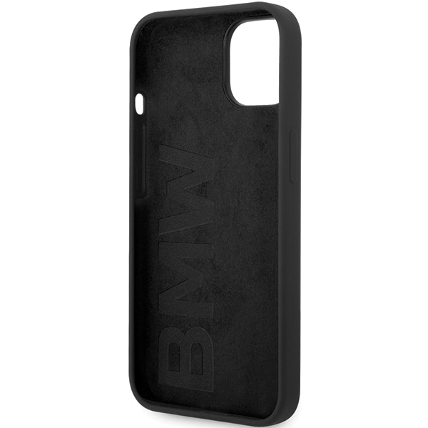 BMW BMHMP14SSILBK2-etui for iPhone 14 - svart Signature Liquid Silicone MagSafe