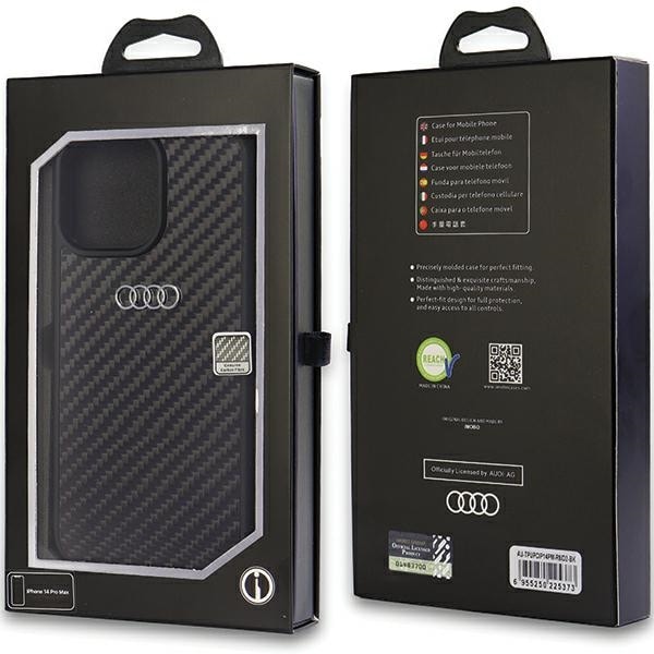Audi Carbon Fiber iPhone 14 Pro Max 6,7" svart/sort hardcase AU-TPUPCIP14PM-R8/D2-BK