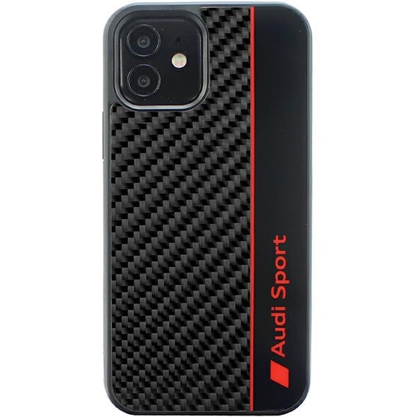 Audi karbonfiberstripe iPhone 11 / Xr 6,1" svart/svart hardcase AUS-TPUPCIP11-R8/D1-BK
