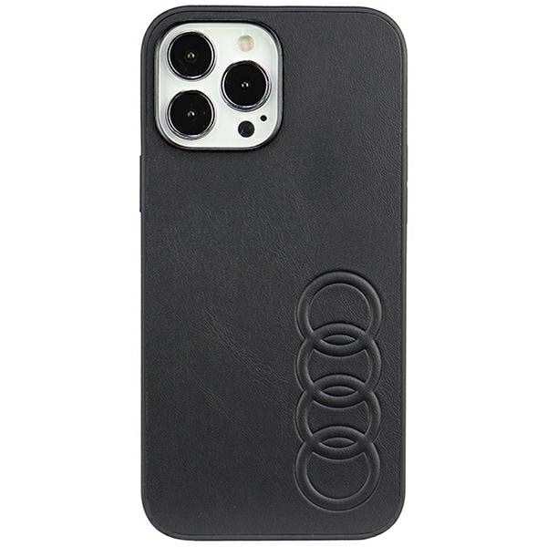 Audi syntetisk lær iPhone 13 Pro Max 6,7" svart/svart hardcase AU-TPUPPCIP13PM-TT/D1-BK