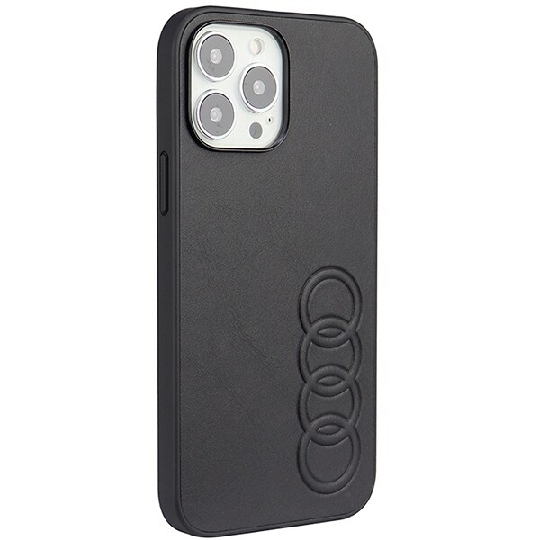 Audi syntetisk lær iPhone 13 Pro Max 6,7" svart/svart hardcase AU-TPUPPCIP13PM-TT/D1-BK