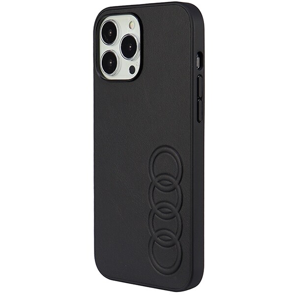 Audi syntetisk lær iPhone 13 Pro Max 6,7" svart/svart hardcase AU-TPUPPCIP13PM-TT/D1-BK