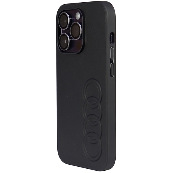 Audi syntetisk lær iPhone 14 Pro 6,1" svart/svart hardcase AU-TPUPPCIP14P-TT/D1-BK