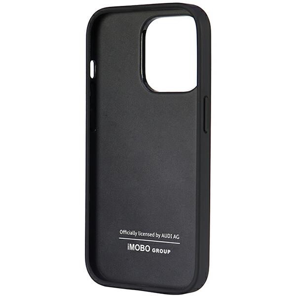 Audi syntetisk lær iPhone 14 Pro 6,1" svart/svart hardcase AU-TPUPPCIP14P-TT/D1-BK