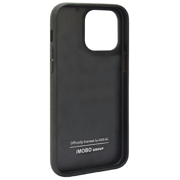 Audi karbonfiberstripe iPhone 14 Pro 6,1" svart/svart hardcase AUS-TPUPCIP14P-R8/D1-BK