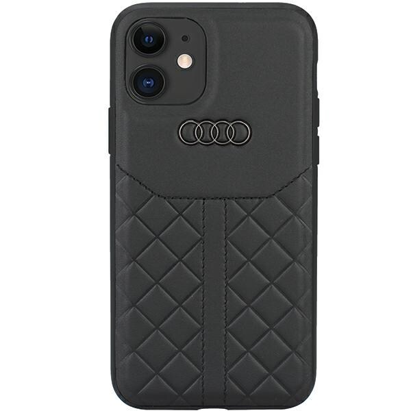 Audi Genuine Leather iPhone 12/12 Pro 6,1" svart/svart hardcase AU-TPUPCIP12P-Q8/D1-BK