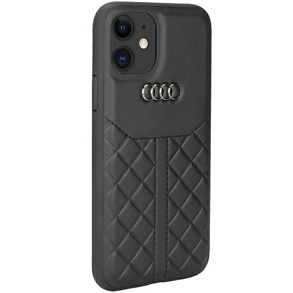 Audi Genuine Leather iPhone 12/12 Pro 6,1" svart/svart hardcase AU-TPUPCIP12P-Q8/D1-BK