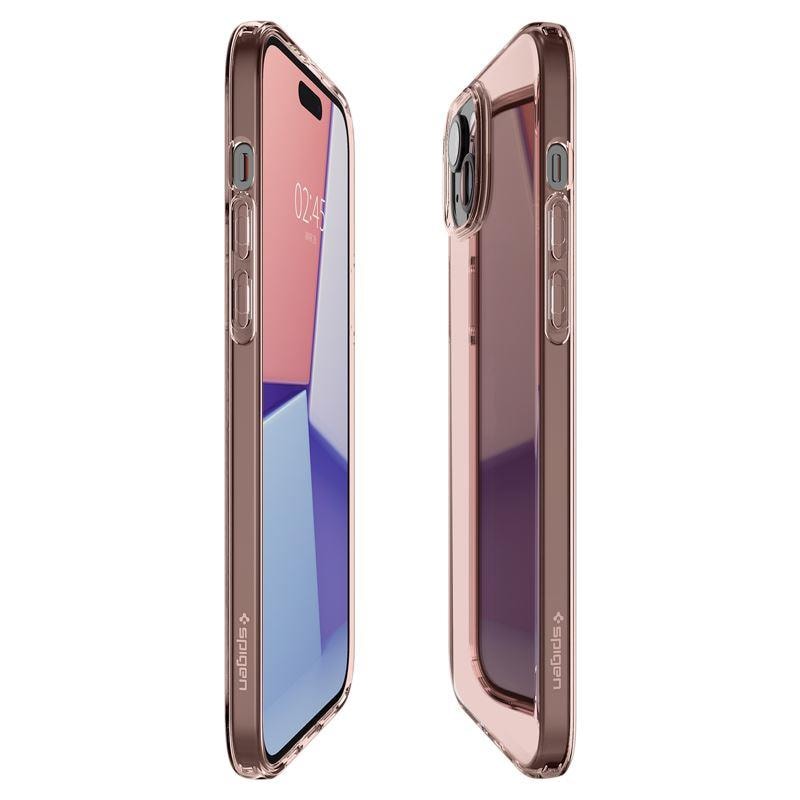 Spigen Crystal Flex iPhone 15 Plus-etui - rosa/gjennomsiktig