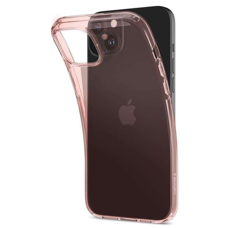 Spigen Crystal Flex iPhone 15 Plus-etui - rosa/gjennomsiktig
