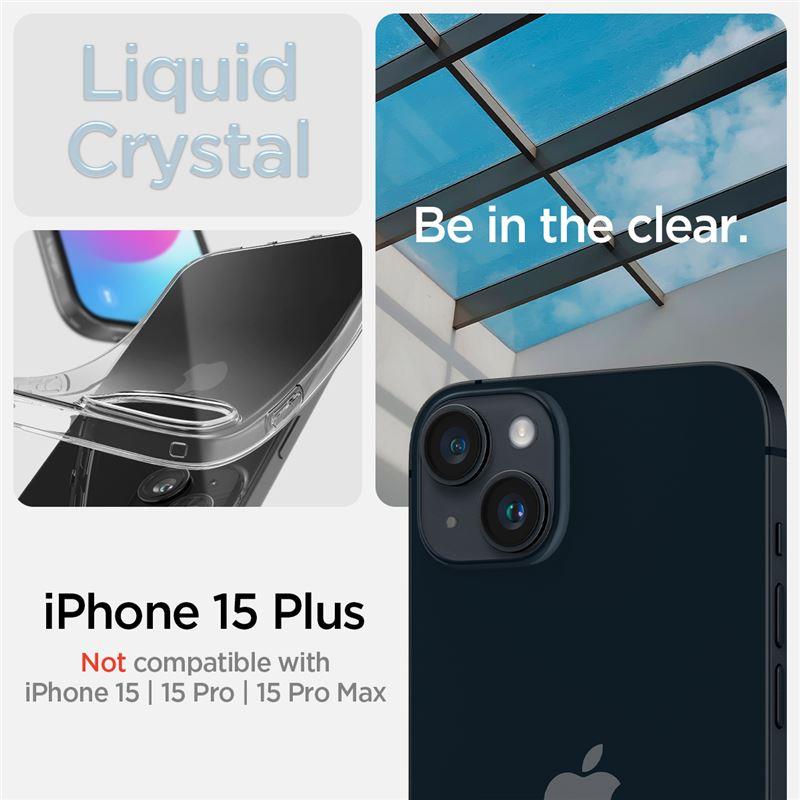 Spigen Crystal Flex-etui for iPhone 15 Plus - Klar