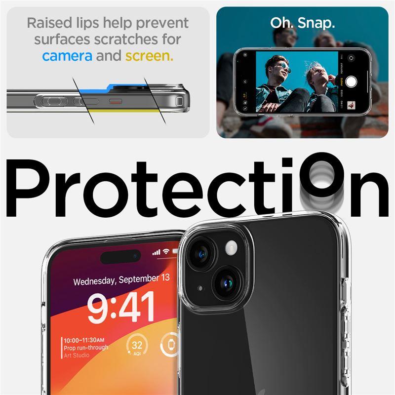 Spigen Crystal Flex-etui for iPhone 15 Plus - Klar