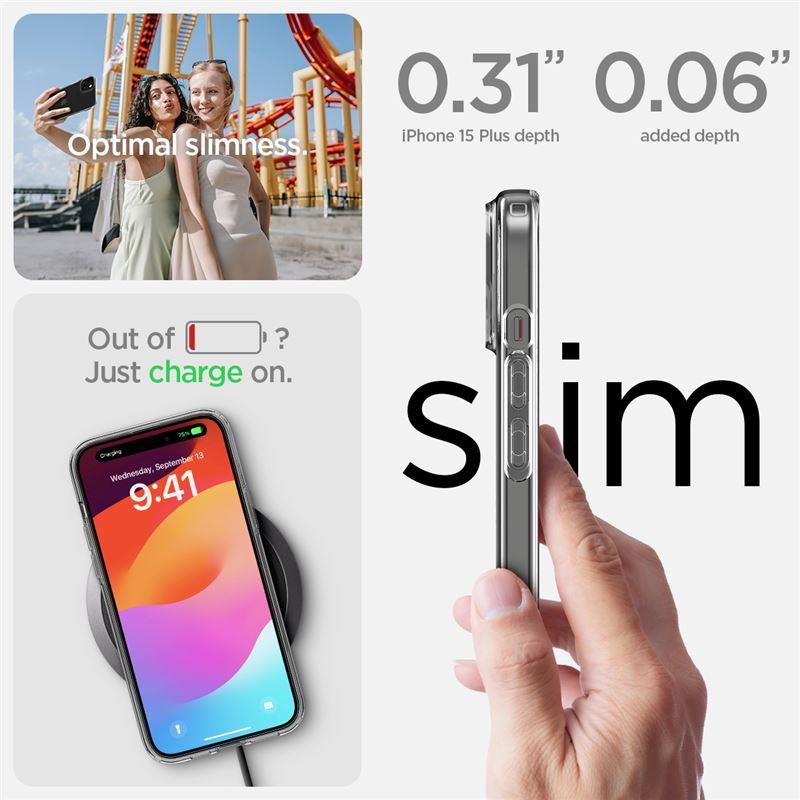 Spigen Crystal Flex-etui for iPhone 15 Plus - Klar