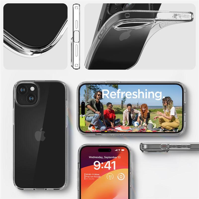 Spigen Crystal Flex-etui for iPhone 15 Plus - Klar