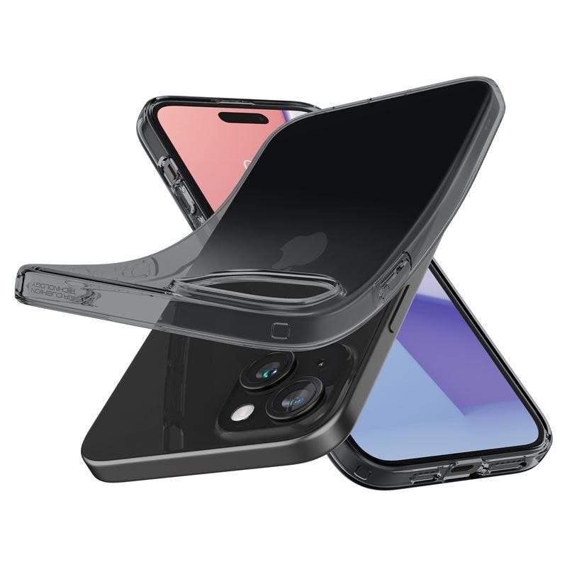 Spigen Crystal Flex iPhone 15 Plus-etui - grå-gjennomsiktig