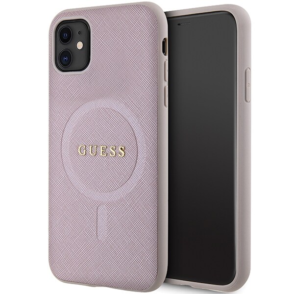 Guess GUHMN61PSAHMCP-etui for iPhone 11 / Xr - rosa Saffiano MagSafe