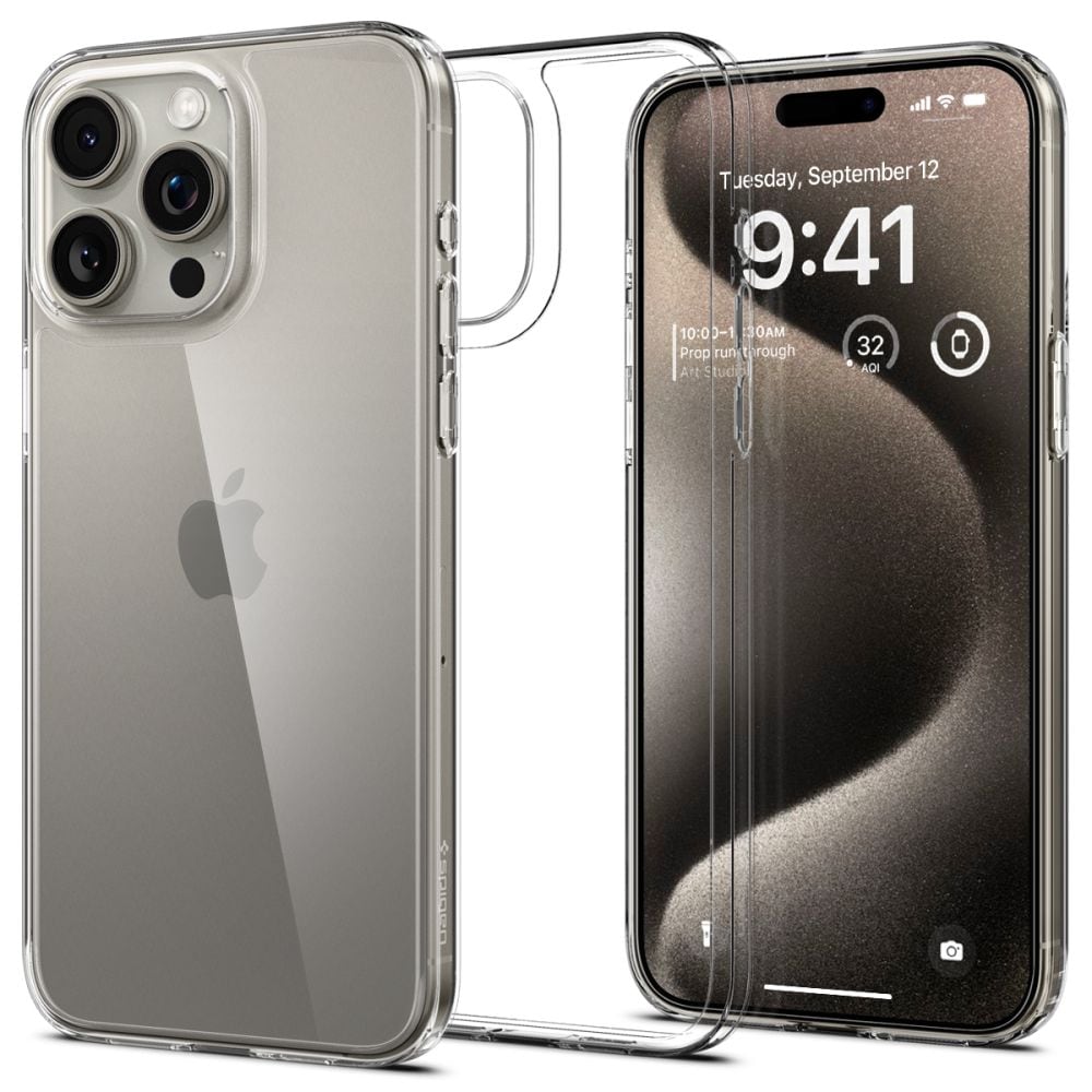 Spigen Airskin Hybrid-etui for iPhone 15 Pro Max - Klar