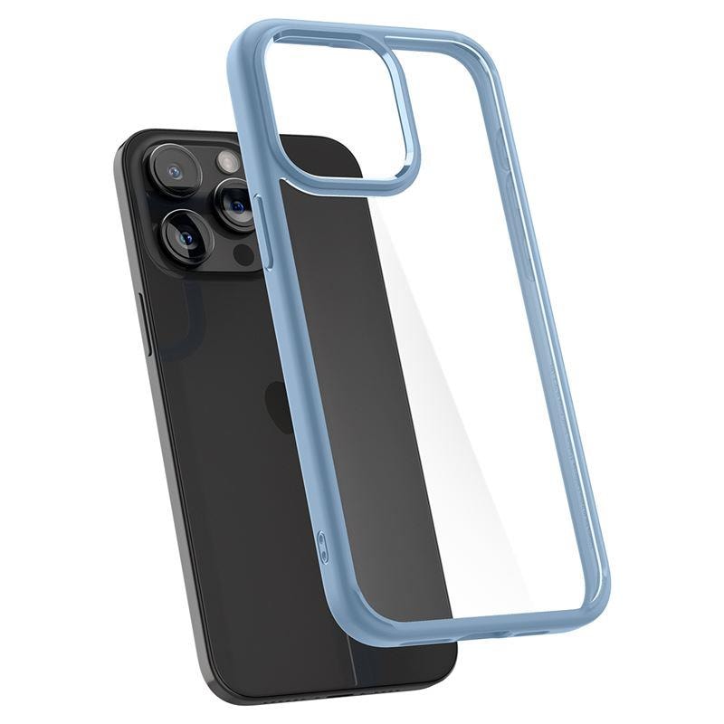 Spigen Crystal Hybrid-etui for iPhone 15 Pro Max - Klar blå
