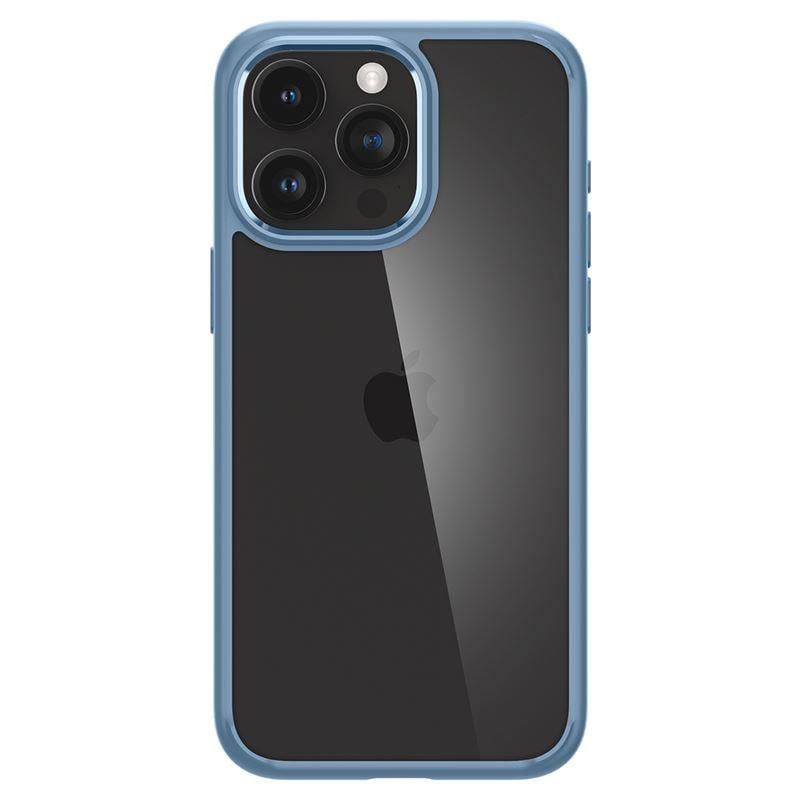 Spigen Crystal Hybrid-etui for iPhone 15 Pro Max - Klar blå