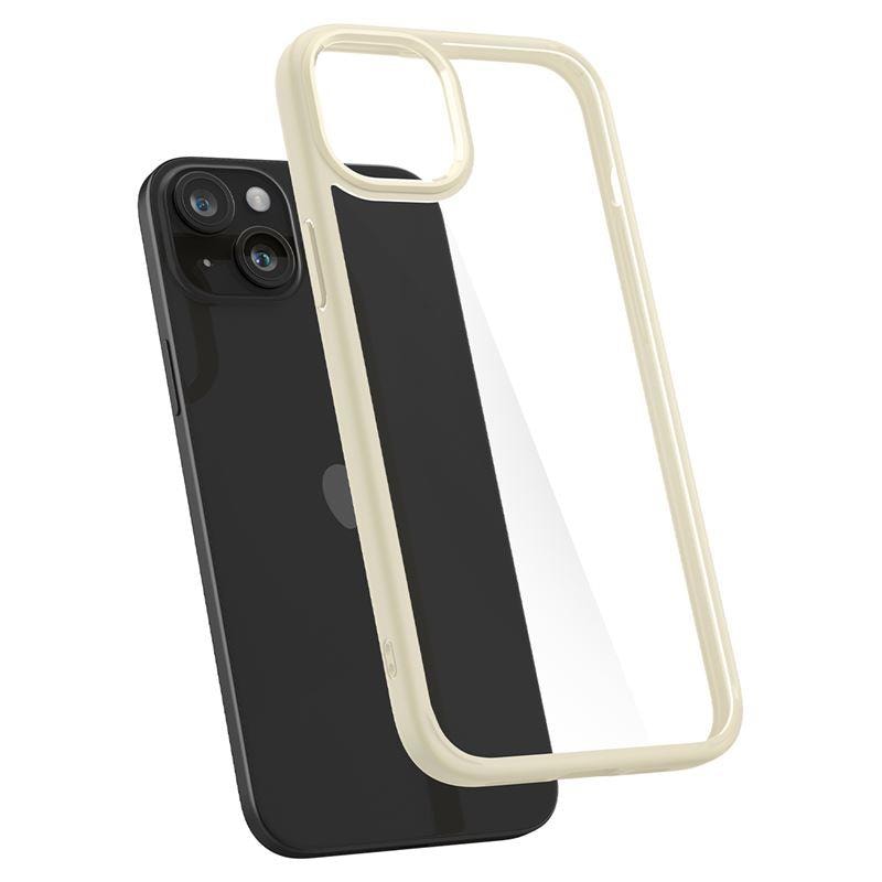 Spigen Crystal Hybrid iPhone 15 Plus-etui - gjennomsiktig beige