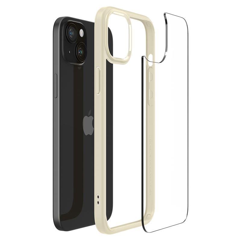 Spigen Crystal Hybrid iPhone 15 Plus-etui - gjennomsiktig beige