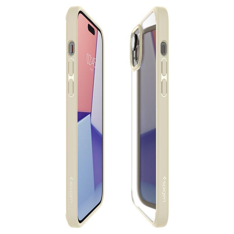 Spigen Crystal Hybrid iPhone 15 Plus-etui - gjennomsiktig beige