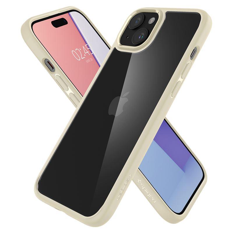 Spigen Crystal Hybrid iPhone 15 Plus-etui - gjennomsiktig beige