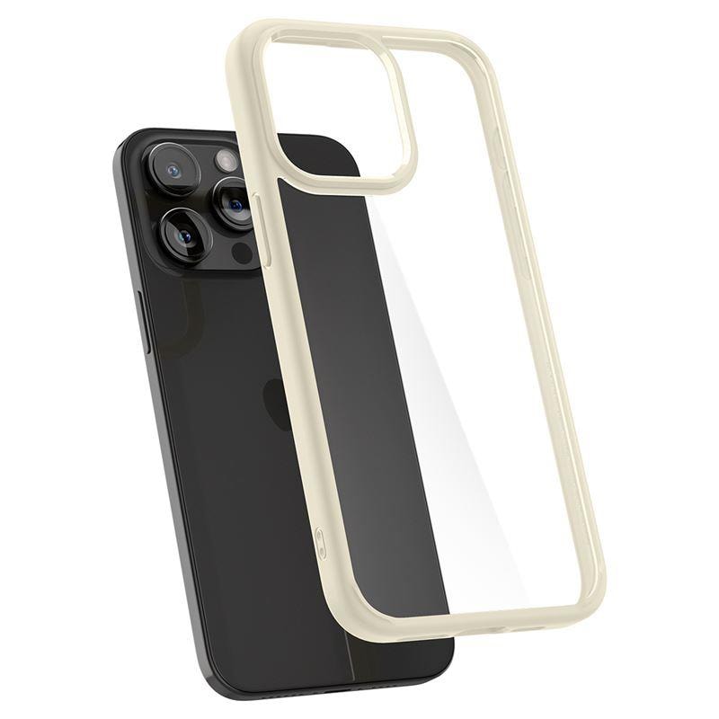 Spigen Crystal Hybrid-etui for iPhone 15 Pro Max - klar beige