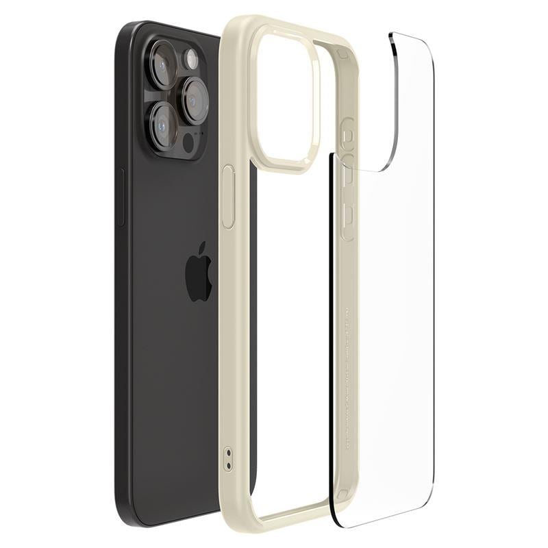 Spigen Crystal Hybrid-etui for iPhone 15 Pro Max - klar beige