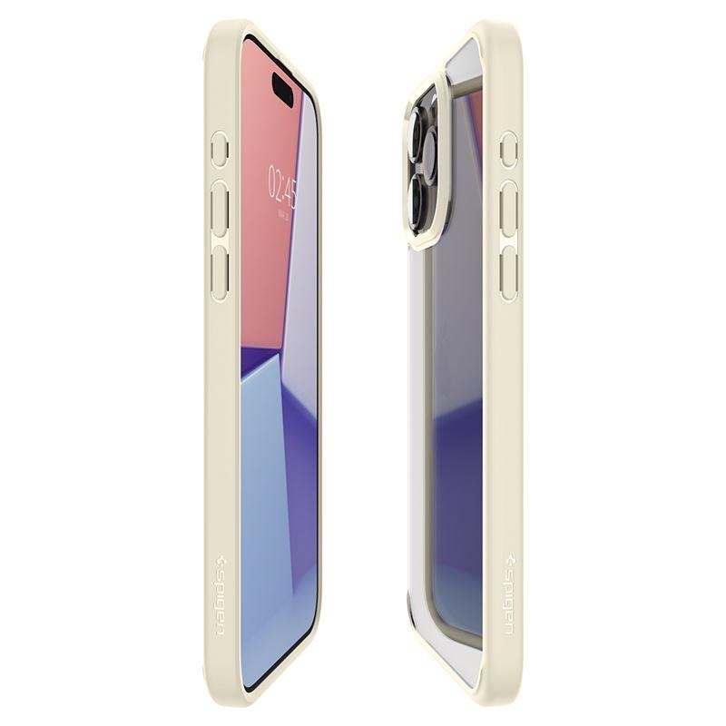 Spigen Crystal Hybrid-etui for iPhone 15 Pro Max - klar beige