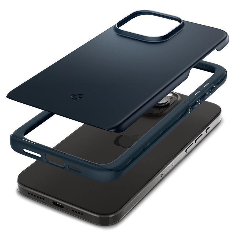 Spigen Thin Fit iPhone 15 Pro Max-etui - svart metall