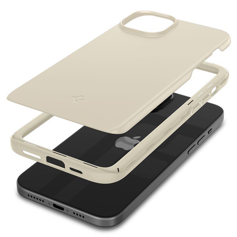 Spigen Thin Fit iPhone 15 Plus-etui - Beige