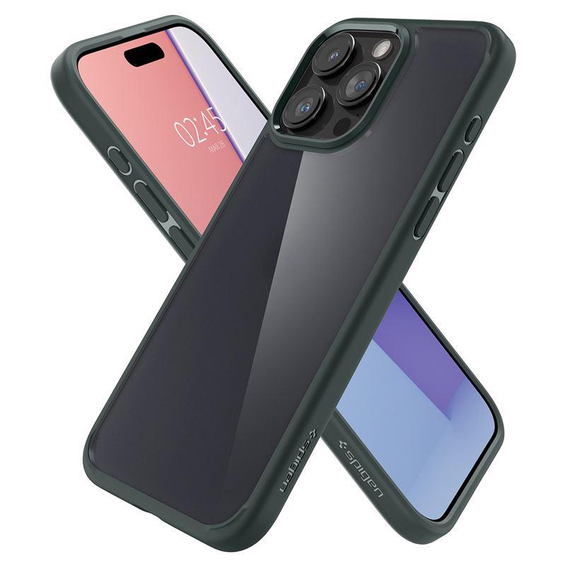 Spigen Ultra Hybrid iPhone 15 Pro Max-etui - mørkegrønn