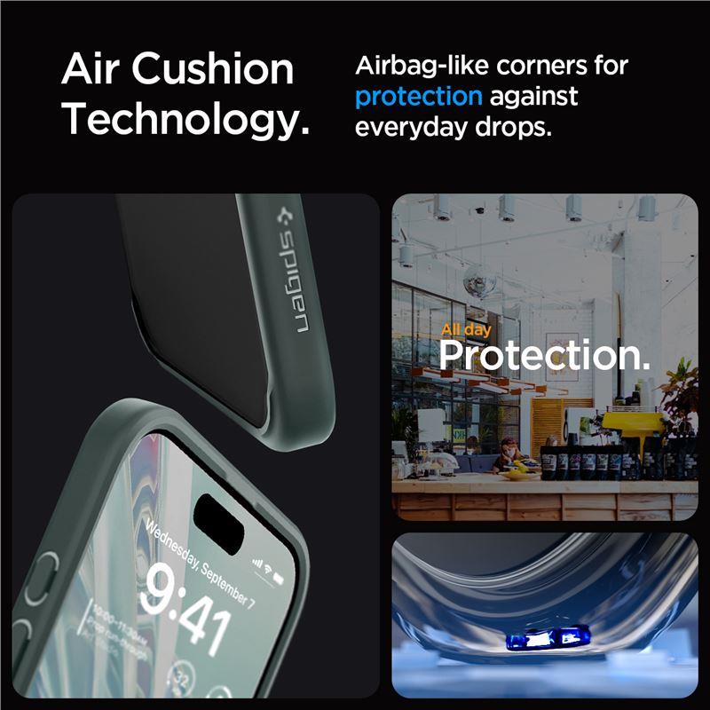 Spigen Ultra Hybrid iPhone 15 Pro Max-etui - mørkegrønn