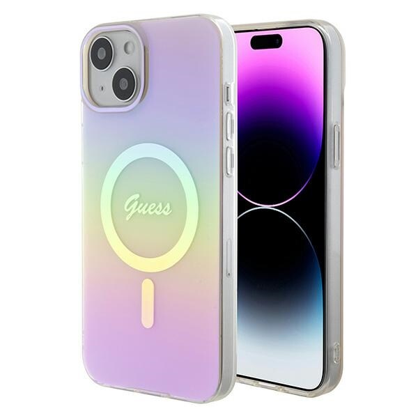 Guess GUHMP15MHITSP iPhone 15 Plus 6,7" rosa/rosa hardcase IML Iridescent MagSafe