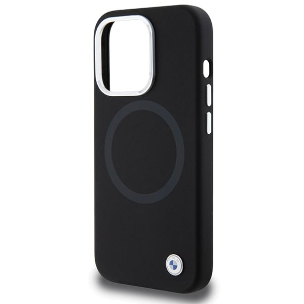 BMW Signature Liquid Silicone MagSafe-etui i silikon for iPhone 15 Pro - svart