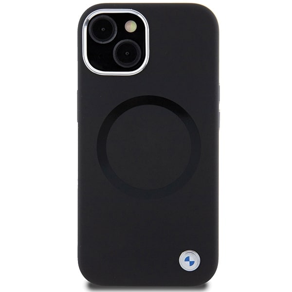 BMW Signature Liquid MagSafe-etui i silikon for iPhone 15 Plus - svart
