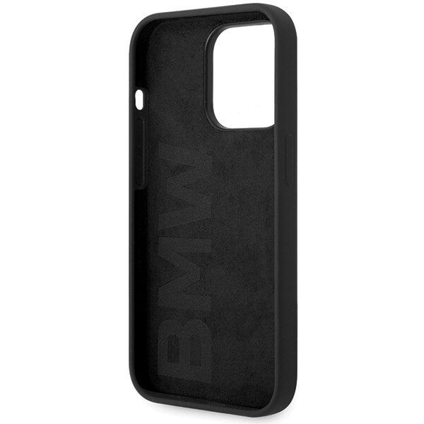 BMW Silikon metall logo etui for iPhone 15 Pro - svart