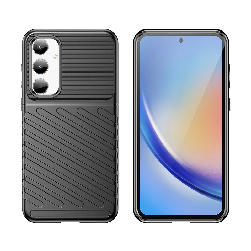 Thunder Case pansret etui for Samsung Galaxy A35 - svart