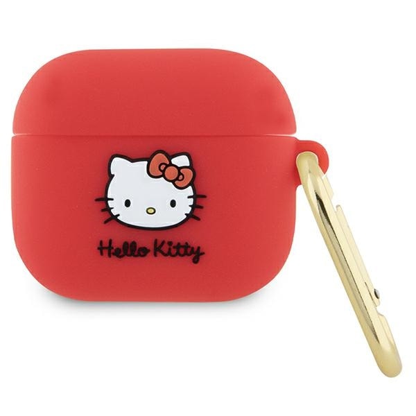 Hello Kitty 3D Kitty Head-etui i silikon for AirPods 3 - fuchsia