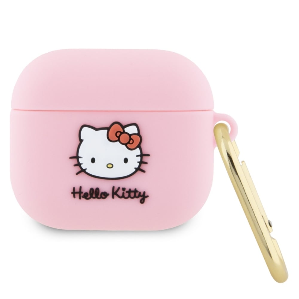Hello Kitty 3D Kitty Head-etui i silikon for AirPods 3 - rosa