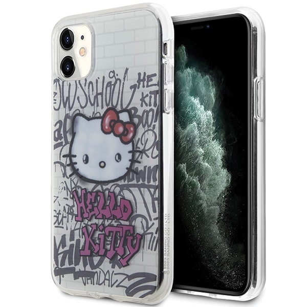 Hello Kitty IML Kitty On Bricks Graffiti-etui for $ 0000010n 11 / Xr - hvit