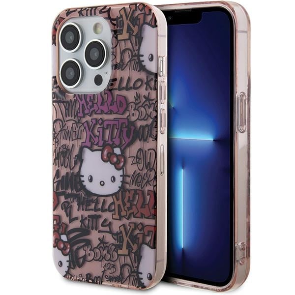 Hello Kitty IML Tags Graffiti-etui for iPhone 14 Pro - rosa