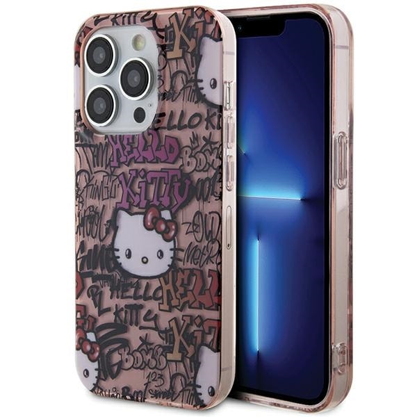 Hello Kitty IML Tags Graffiti-etui for iPhone 14 Pro Max - rosa
