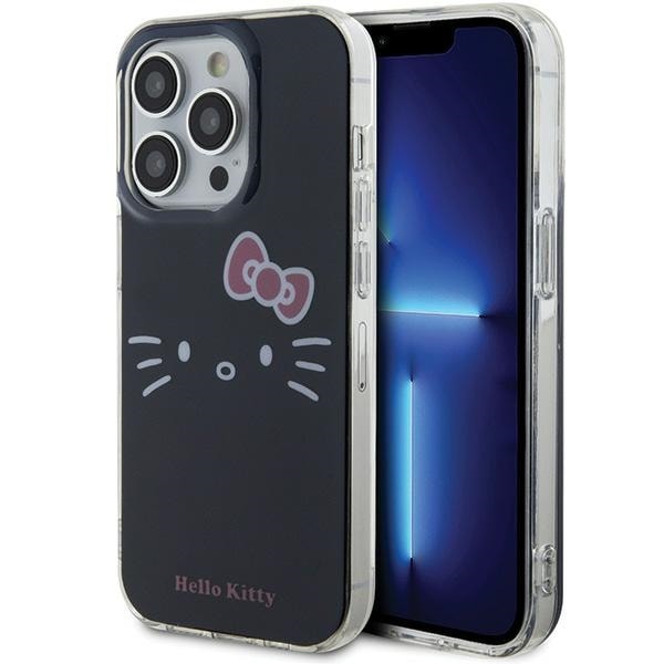 Hello Kitty IML Kitty Face-etui for iPhone 15 Pro - svart