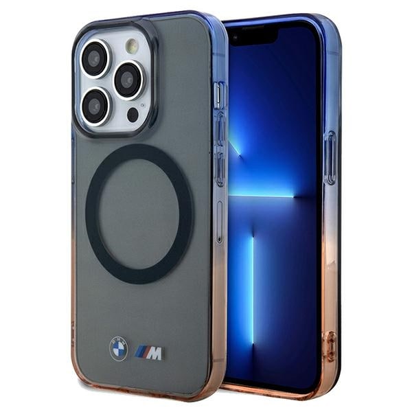 BMW Gradient Bumper MagSafe-etui for iPhone 15 Pro Max - grå
