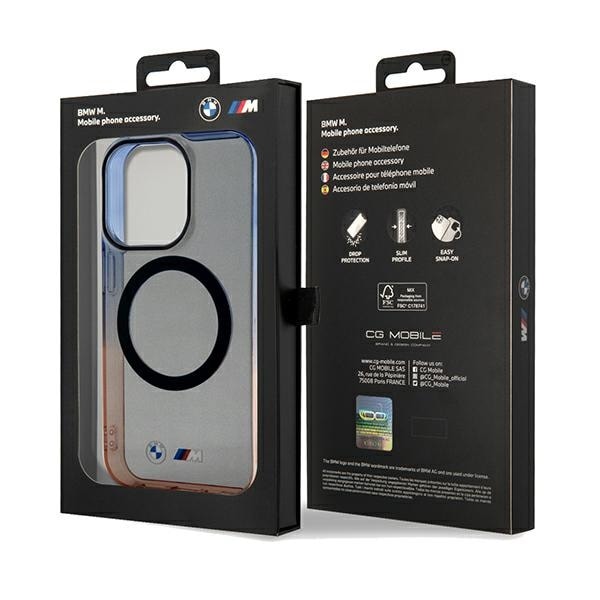 BMW Gradient Bumper MagSafe-etui for iPhone 15 Pro Max - grå