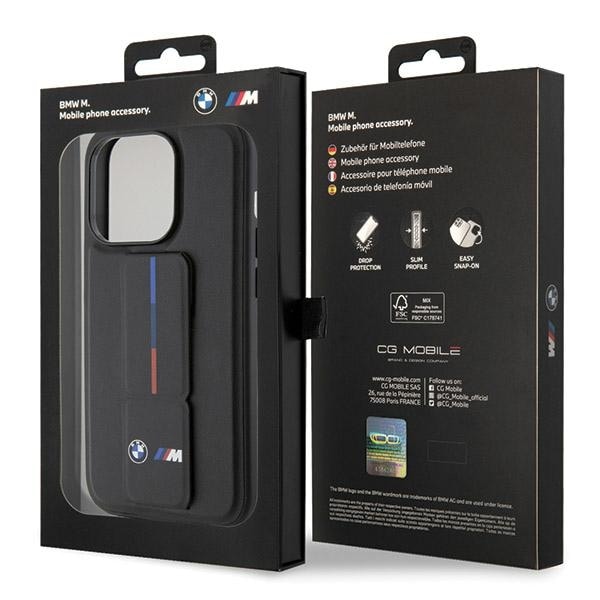 BMW Grip Hot Stamp-etui for iPhone 15 Pro - svart