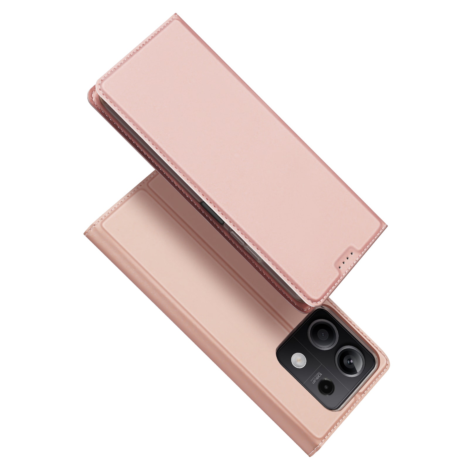 Dux Ducis Skin Pro-etui med klaff og kortspor for Xiaomi Redmi Note 13 5G - rosa