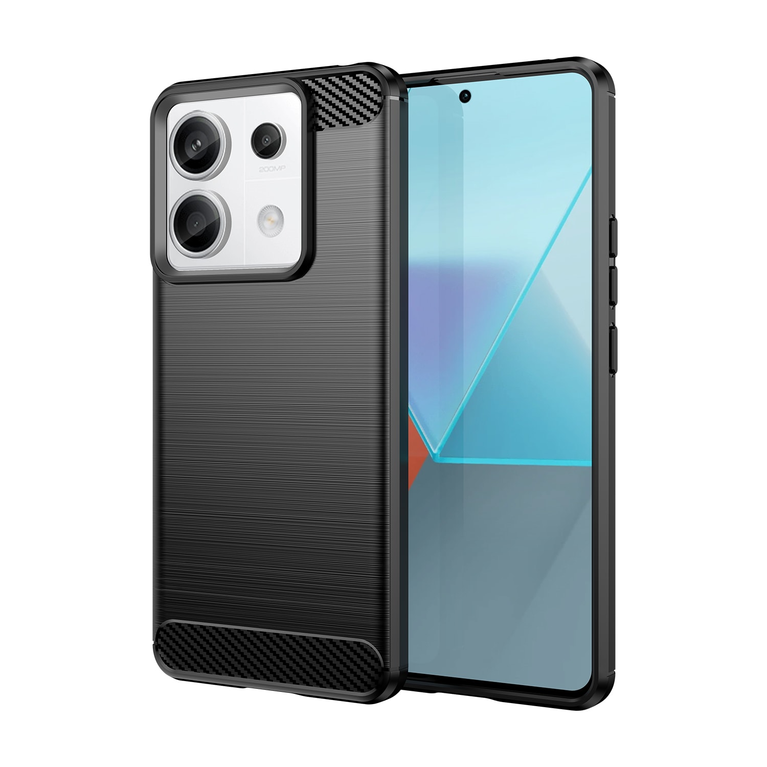 Karbonveske for Xiaomi Redmi Note 13 Pro - svart